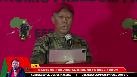 CIC Julius Malema Addresses Gauteng Provincial Ground Forces Forum