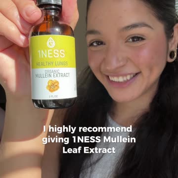 🌿 Breathe naturally with 1ness! #MulleinLeafExtract #LungSupport #NaturalHealth #Breathwork