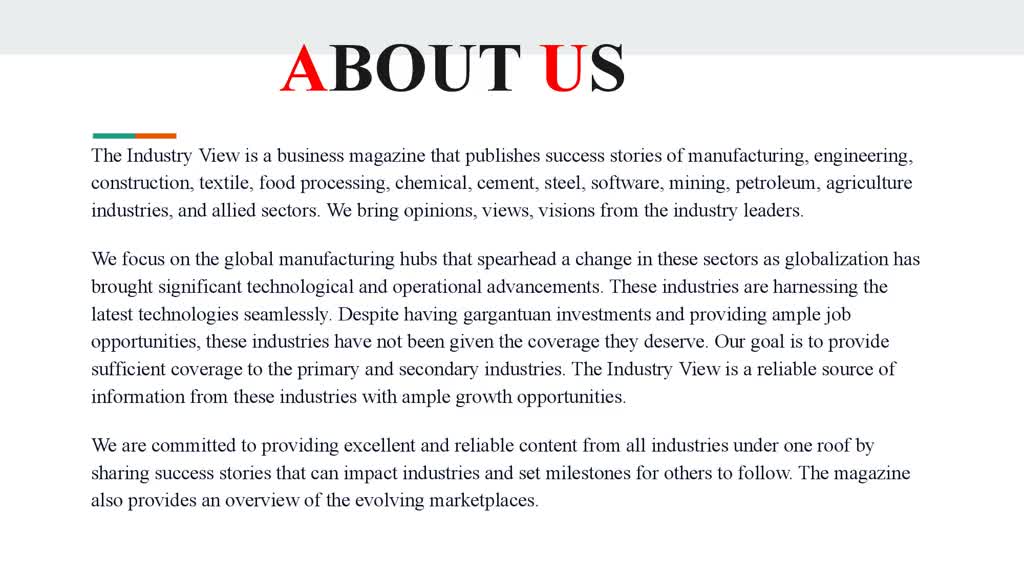 Manufacturing Industry Magazine | Industrial Magazine