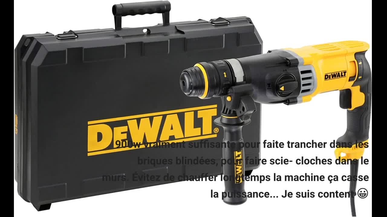 DeWalt SDS-plus Kombibohrhammer/ Schlagbohrmaschine (900 Watt, max. Bohrleistung (Beton) 26 mm