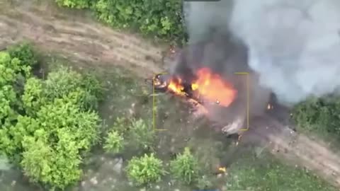 Destroyed Russian armored vehicle