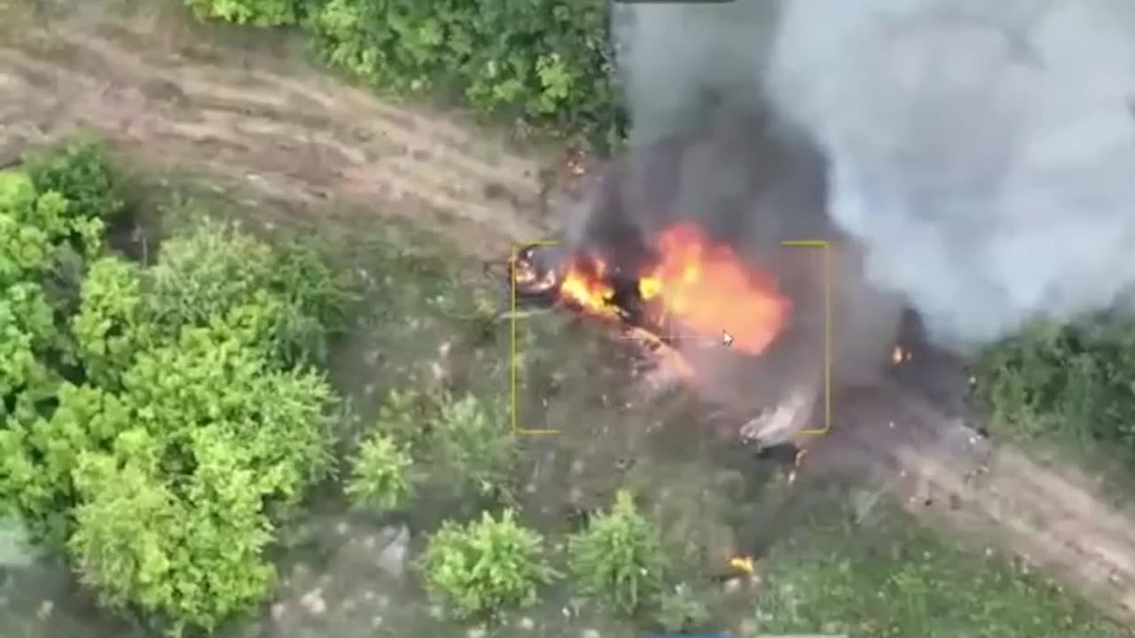 Destroyed Russian armored vehicle
