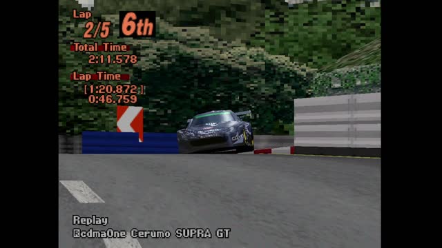 Gran Turismo 2- cdmaOne Ceruno Supra GT (Rome Circuit)