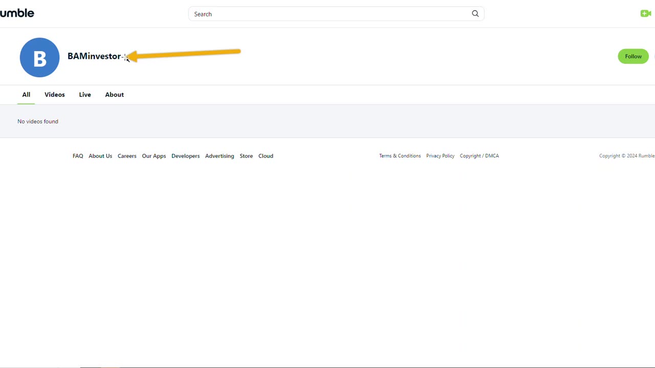 Please move over to my original rumble page= BAM INVESTOR