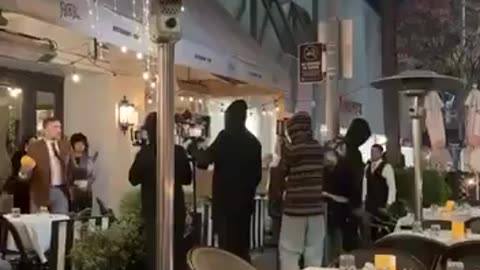 Nice shot. A left wing activist who goes around harassing diners in Beverly Hills