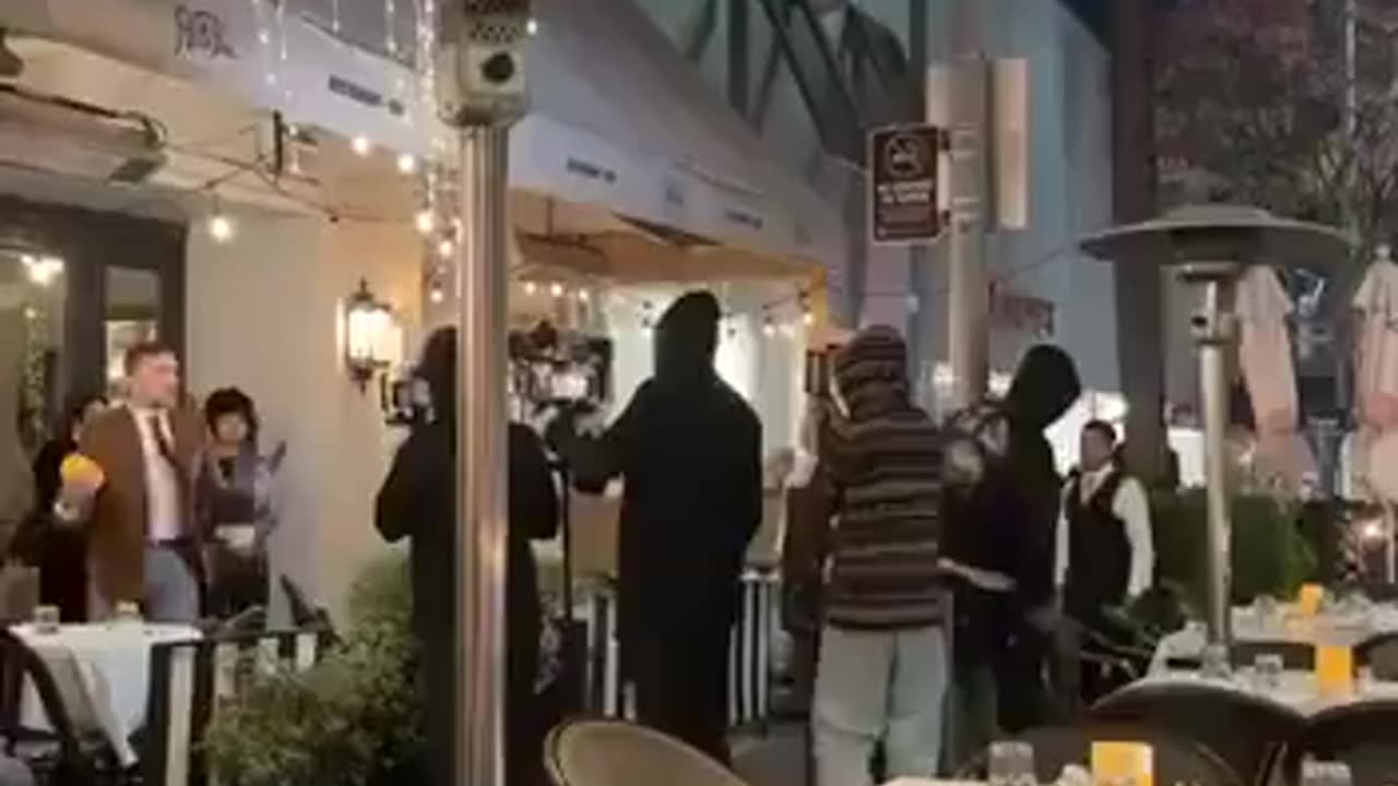 Nice shot. A left wing activist who goes around harassing diners in Beverly Hills