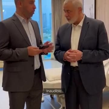 Hamas #leader Ismail Haniyeh received news that his sons were killed by an #Israeli air strike