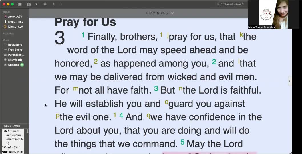 Bible Study on 2 Thessalonians 3