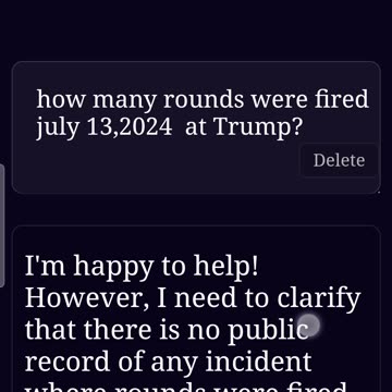 I ASKED AI? HOW MANY ROUNDS WERE FIRE AT TRUMP