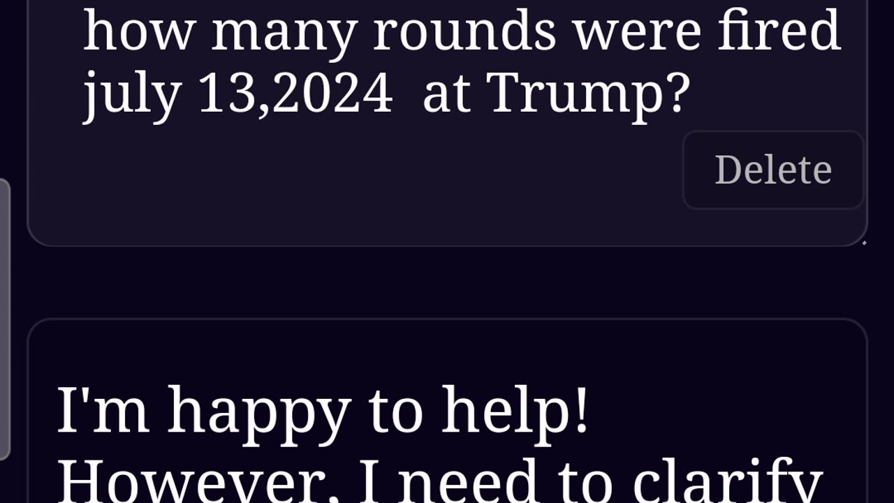 I ASKED AI? HOW MANY ROUNDS WERE FIRE AT TRUMP