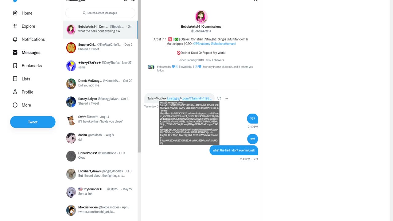 a scam stealing your account in link