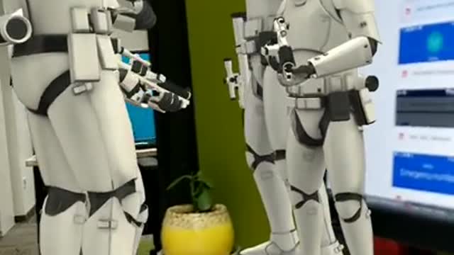 Office invaded by Stormtroopers (Star Wars)