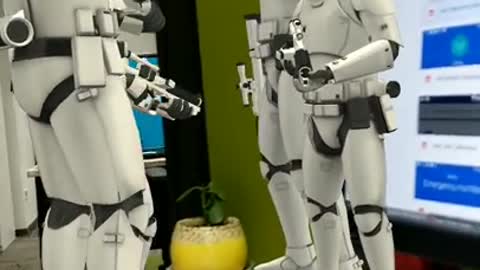 Office invaded by Stormtroopers (Star Wars)