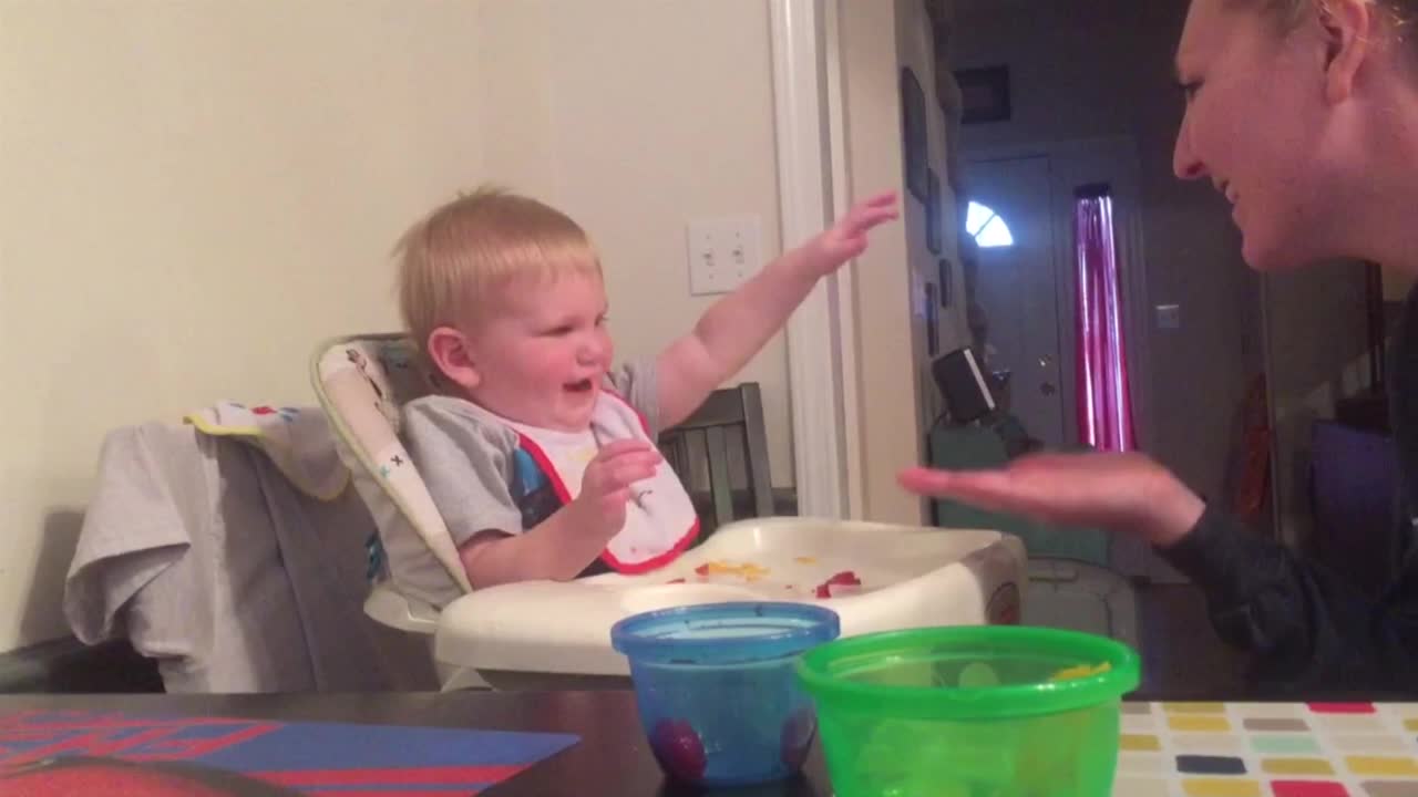 Baby Boy Is So Confused By Blowing Kisses He Messes Up Real Ones