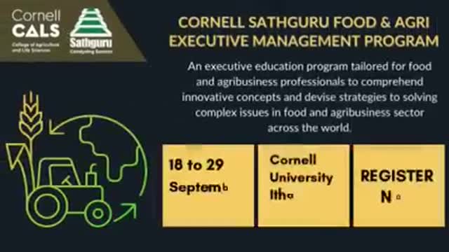 Cornell Sathguru Food and Agri Executive Management Program