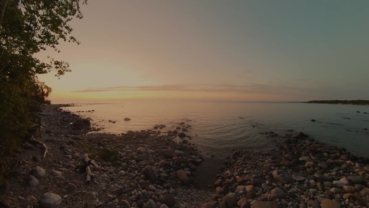 lake huron sunset