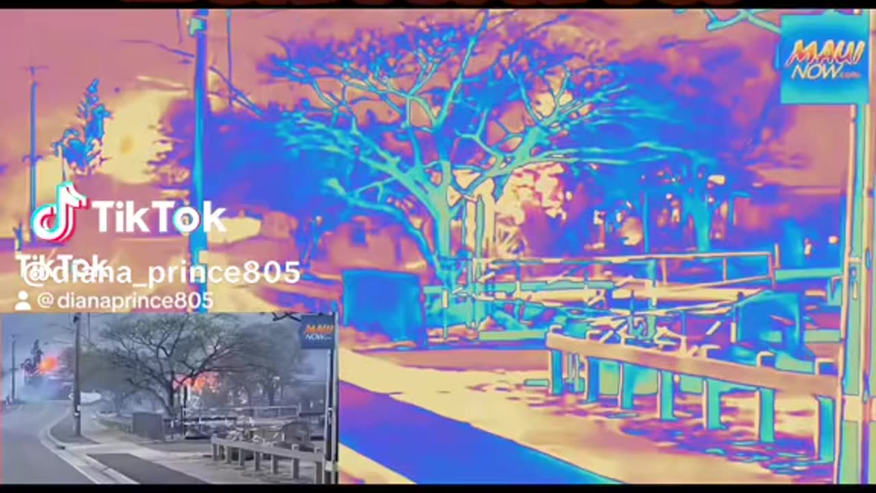 Thermal Enhanced Lahaina Footage Reveals Linear Roaming Intense Burning Video Artifact ?