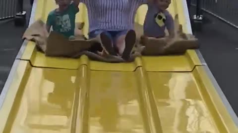 2019.09.02 Grandma with the Kids on Slide Hog Days