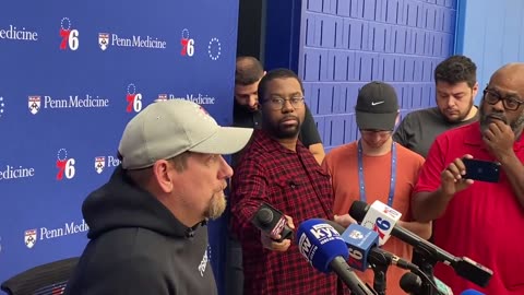 Nick Nurse on the availability and injury status of Joel Embiid, Paul George