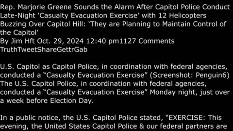 Breaking - White House Evacuation Drills Back up the Civil War Push!