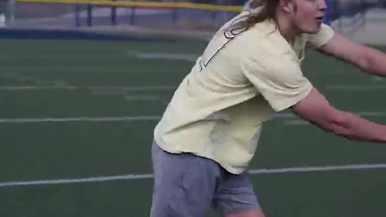 Trying to catch the FASTEST football!