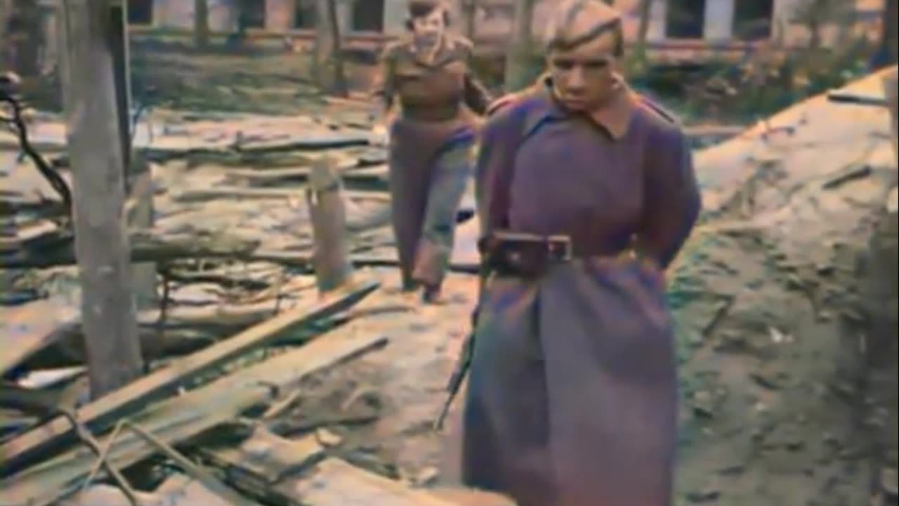 Soviet Soldier Finds and Gives a Woman of the US Army a German Medal - Berlin 1945