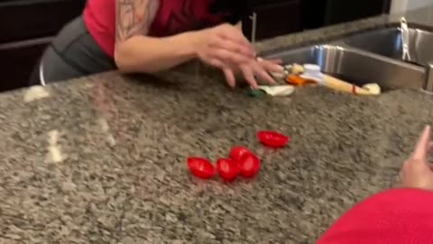 She FREAKED OUT when it exploded!!