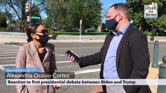 AOC gives her take on last night's debate between Trump and Biden