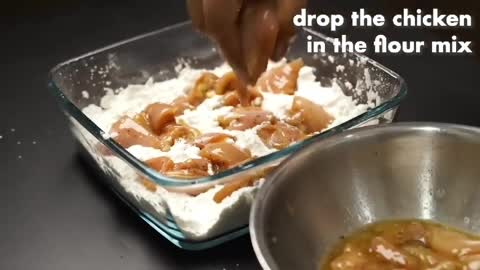 Mix The Flour And The Chicken