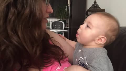 Cute Baby Cries and Listens!!!