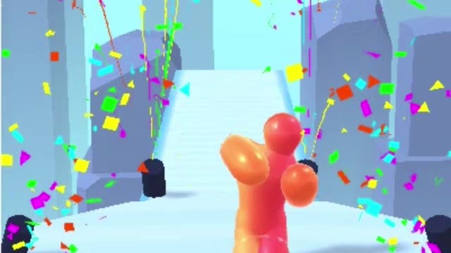 In the game, you will run through customs in the form of bubbles