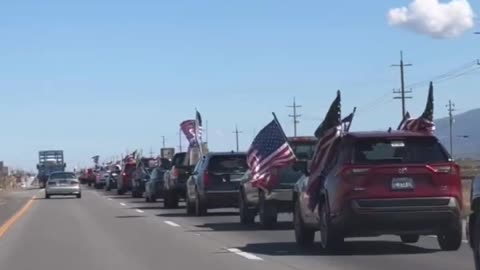 BREAKING: There's a MASSIVE caravan of Trump supporters that have taken over