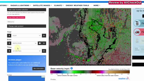 Rare Clockwise Rotating Funnel Cloud In Thunderstorm - Time Lapse | Radar Image & Explanation