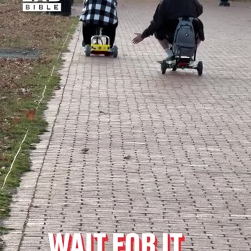 Man surprises his wife with a playful drive by 😂