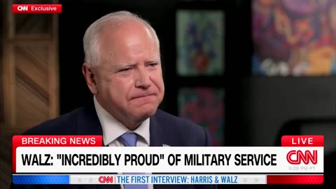 Bash asks Walz if he 'misspoke' about his military record