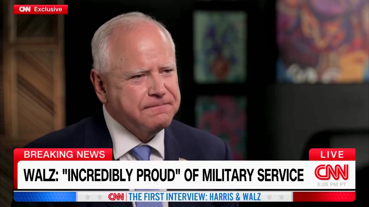 Bash asks Walz if he 'misspoke' about his military record