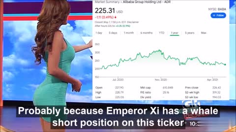 Mexican weather girl Yanet Garcia reports stock market