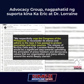 Advocacy Group, nagpahatid ng suporta kina Ka Eric at Dr. Lorraine