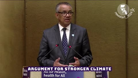 WHO Director General dr. Tedros: The climate crisis is a health crisis