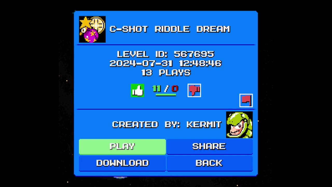 Mega Man Maker Level Highlight: "C-Shot Riddle Dream" by Kermit
