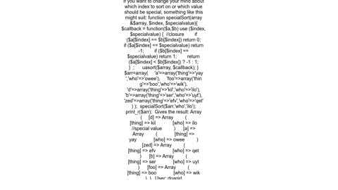 Sort rows of a multidimensional array by column value with a sticky first row when a particular val