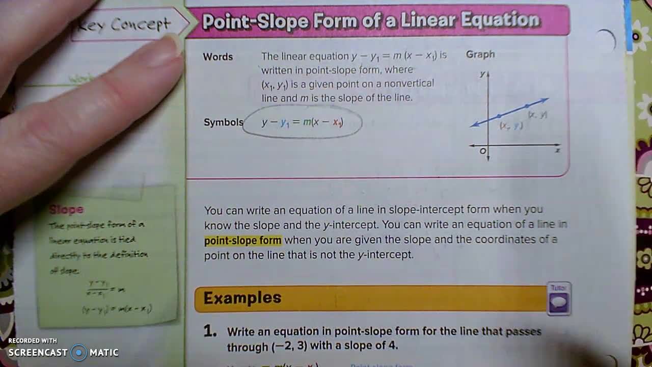 Gr 8 - Ch 3 - Lesson 6 - PART 1 - Write Linear Equations