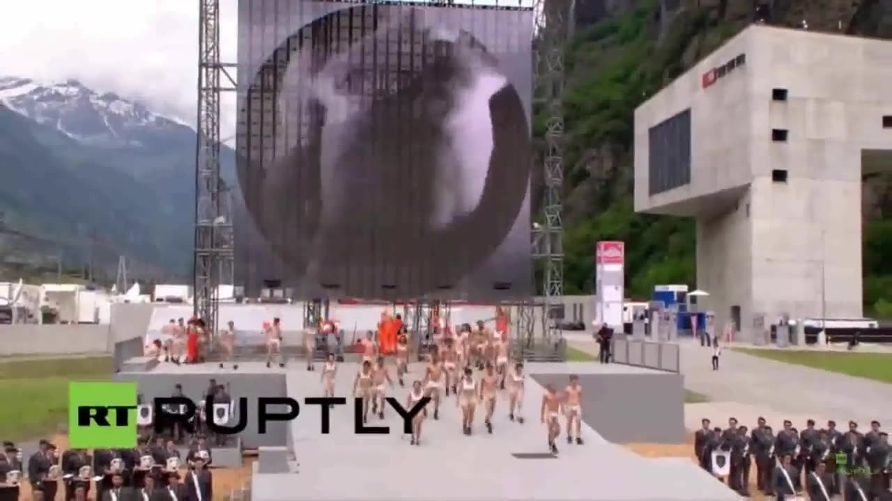 Full Gotthard tunnel opening ceremony (satanic summoning ritual/portal opening)