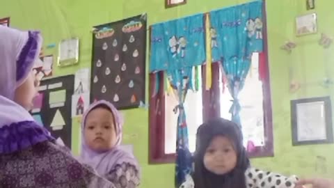 Little girl in school