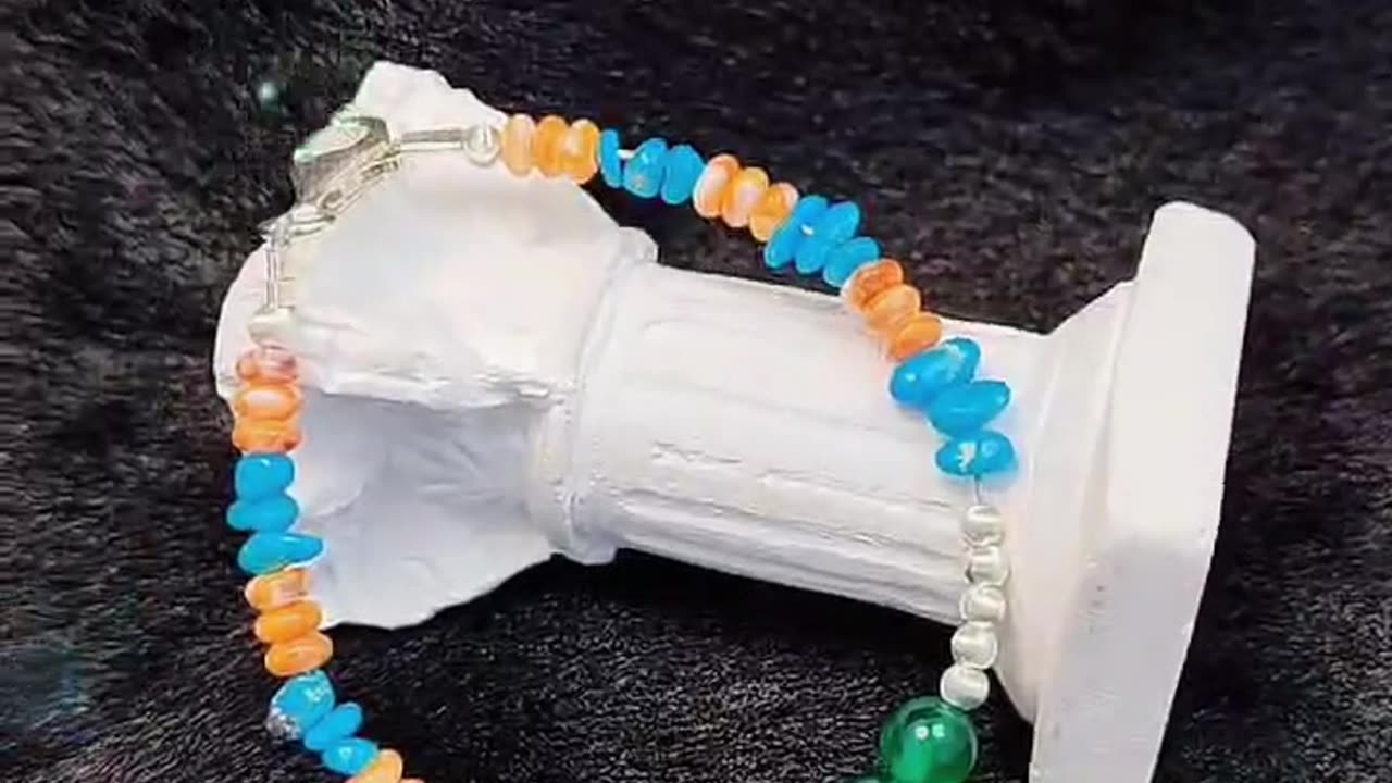 GN-20241010-02 Premium chrysoprase and turquoise silver bracelet Women's fashion jewelry Random