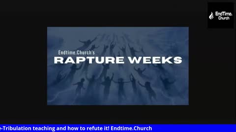 Tonight at 8pm at the brand new Endtime.Church - Rapture Week 1- history of pre-trib