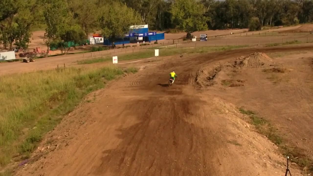 Motocross Jump Dirtbike Racing Overhead View #shorts #motox