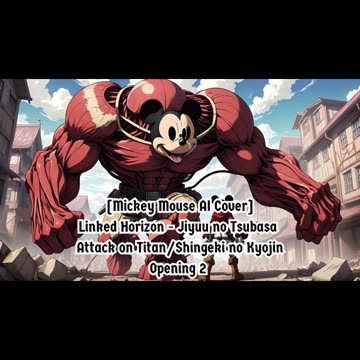 [MickeyMouse sings/AICover] AttackonTitan/ShingekinoKyojin S1 OP 2 Linked Horizon - Jiyuu no Tsubasa