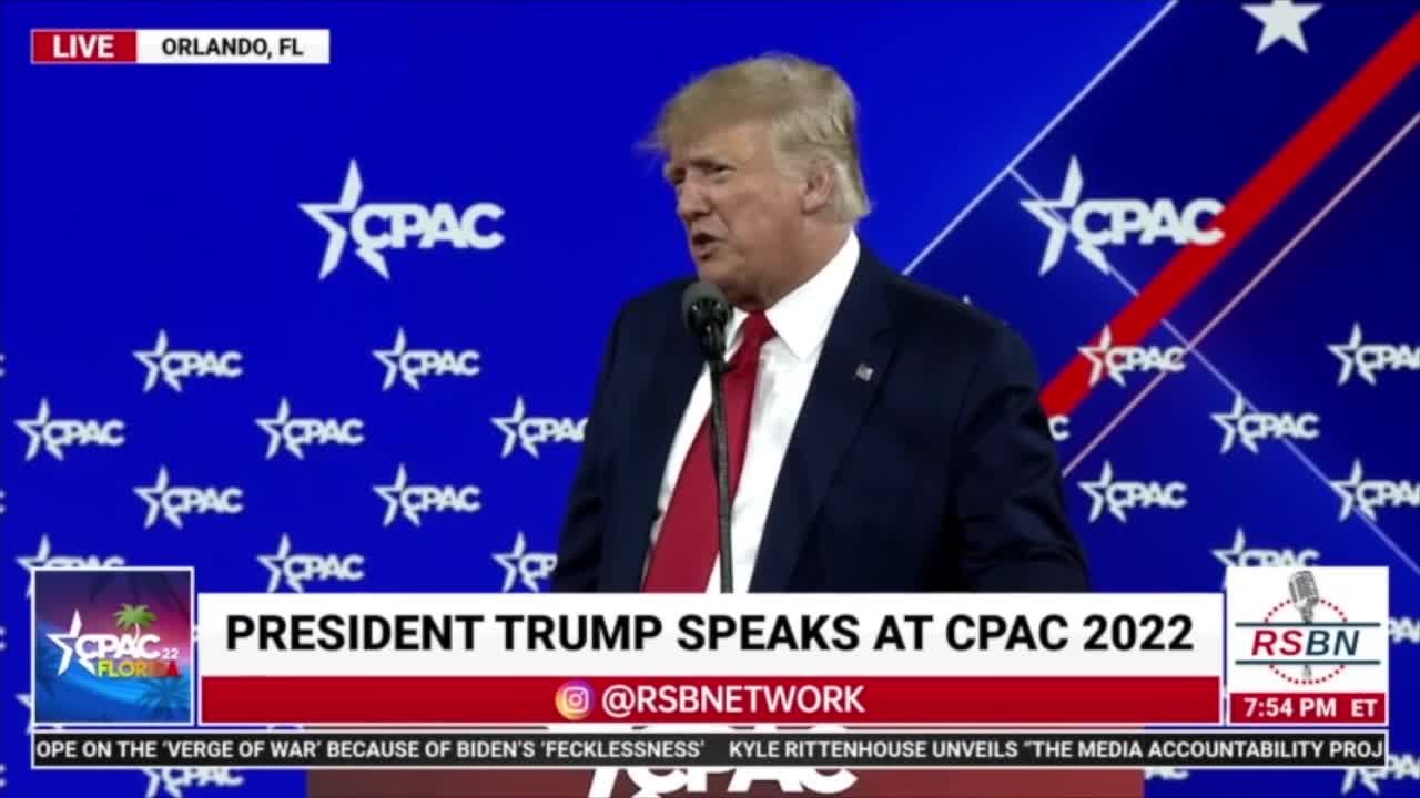 Trump supports the Canadian Truckers (CPAC speech 2022)