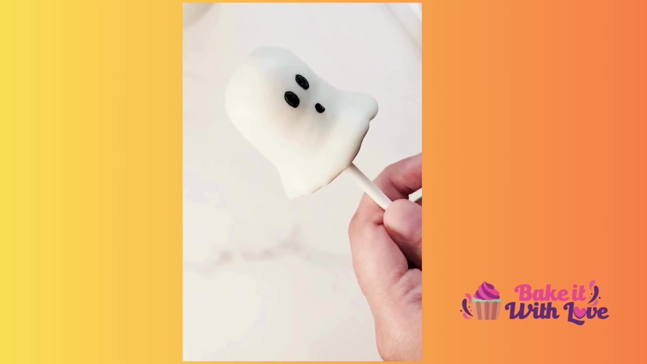 Ghost Cake Pops Tutorial (Easy Halloween Treats Recipe) #cakepops